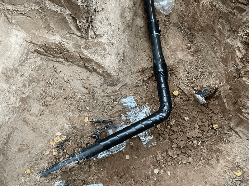 Перенос газовой трубы на участке