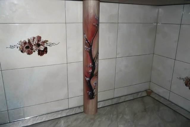 Декоративная окраска газовой трубы